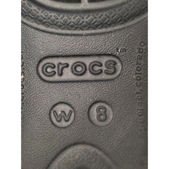 Crocs Womens Black Kadee Slingback Lightweight Casual Basic Flats Shoes Sz 8 145 - Picture 8 of 11